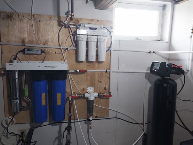 after installing water filter pressure dropped